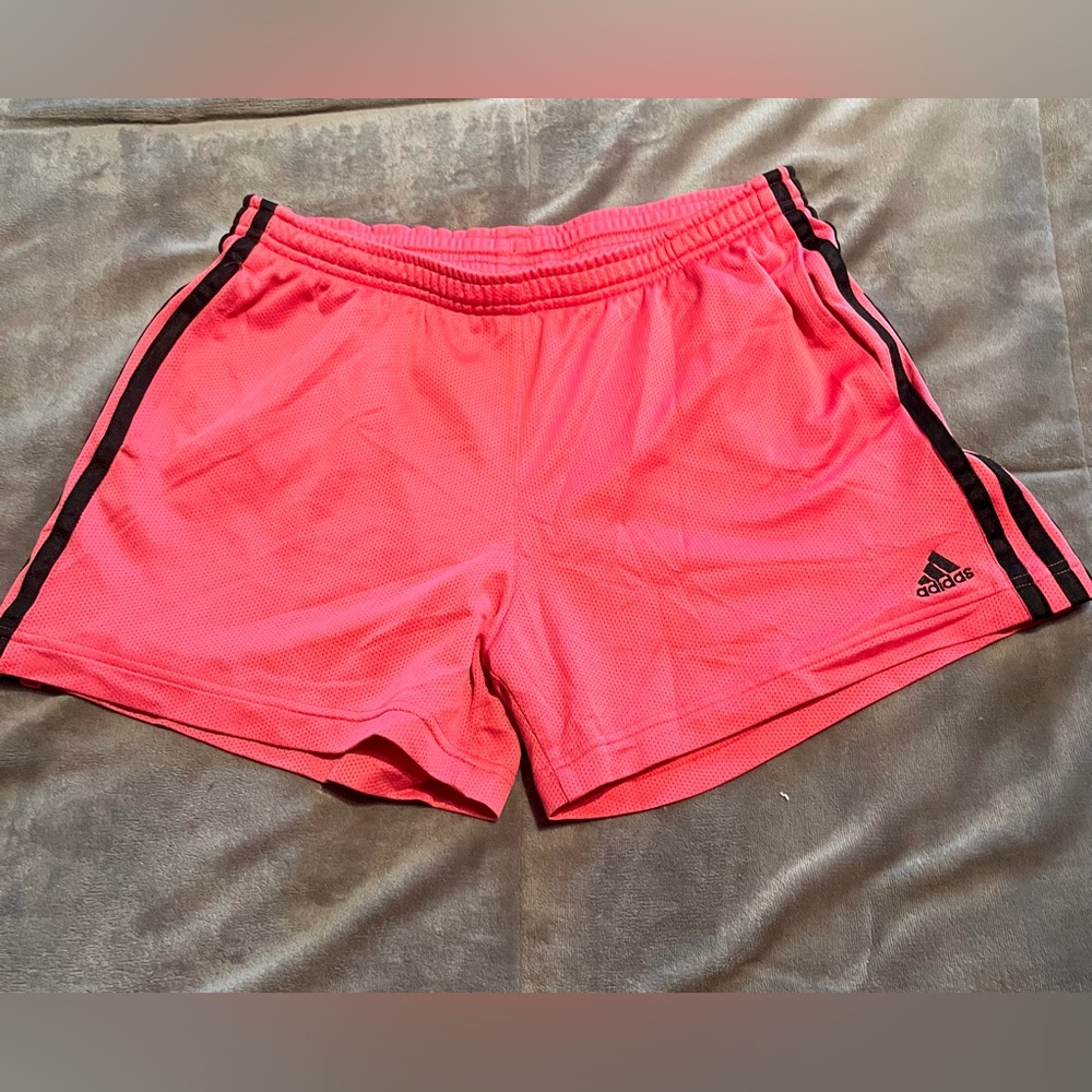 Adidas Women's Pink Athletic Shorts large
